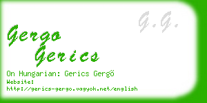 gergo gerics business card