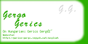 gergo gerics business card